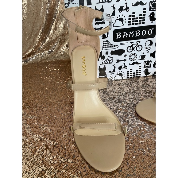 ❌SOLD❌ Nude and Clear Block Heels - Picture 2 of 5